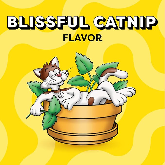 Temptations Cat Treats, Classic Crunchy and Soft Cat Treats, Blissful Catnip Flavor, Catnip Treats, 3 oz. Pouch (Pack of 12)