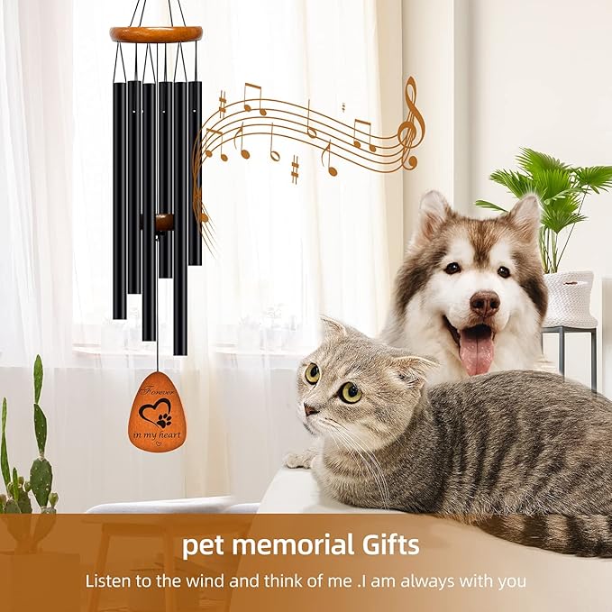 Pet Memorial Gifts Wind Chimes - Dog Cat Memorial Gift,Pet Lost Gifts,Bereavement Remembrance Gift for Loss of Dog Cat Wind Chimes,28 inches