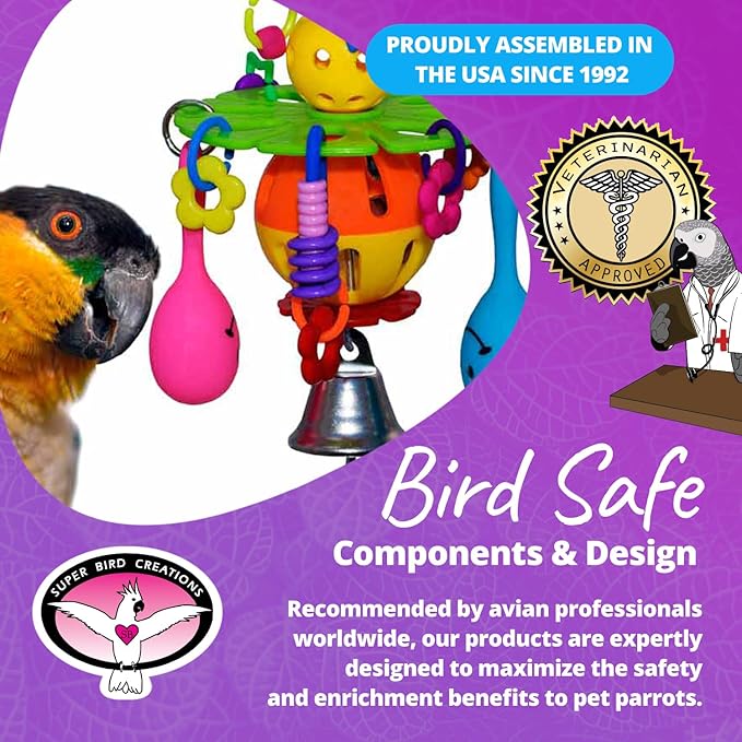 Super Bird Creations Maraca Blast for Small and Medium Size Birds