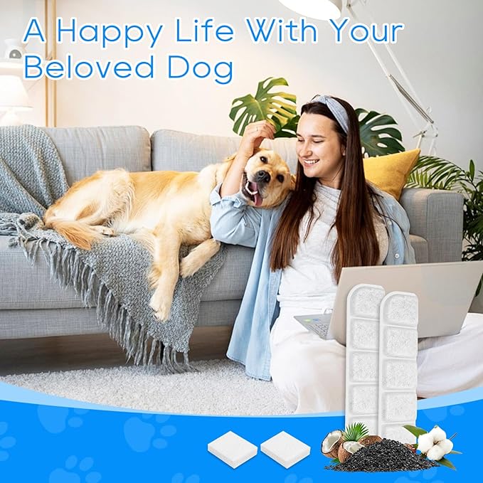 16PCS Pet Water Fountain Filters Fit for SIBAYS 355oz/2.8Gal/10.5L Large Dog Water Fountain(FS70) & Compatible with Kastty, Carbon & Sponge for Dog Water Fountain, Keep Water Fresh(P/N:L07)