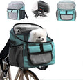 Dog Bike Basket, 12.5" L x 11.4" W x 15.3" H Bike Basket Front Dog Carrier, Bikes Baskets Front Dogs Carrier, Washable Liner for Travelling, Camping, Vet Appointments, Walks in The Park (Blue)