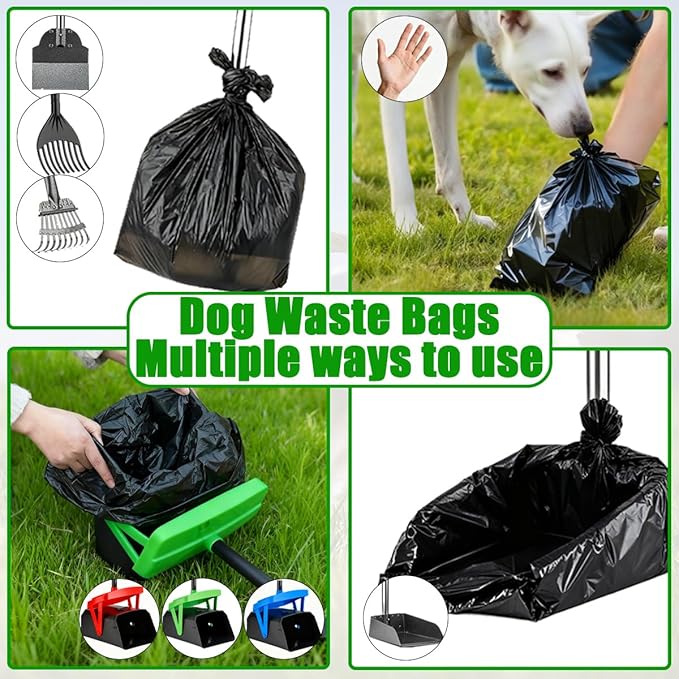 Dog Poop Bag, 100 Count Dog Waste Bags Sized 19.7X17.7" for FUSBUNTY Pooper Scooper Swivel Bin & Rake Set