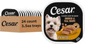 Cesar Classic Loaf in Sauce Adult Wet Dog Food Chicken and Veal Recipe, 3.5 oz. Easy Peel Trays, 24 Count (Pack of 1)