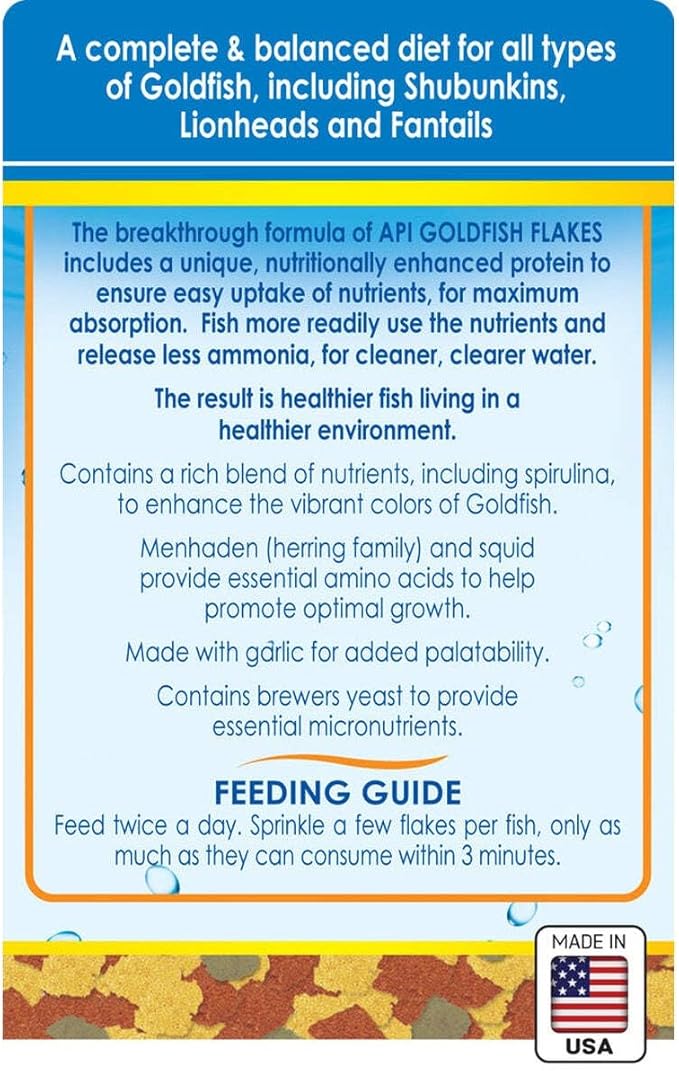 API GOLDFISH FLAKES Fish Food 5.7-Ounce Container