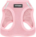 Best Pet Supplies Voyager Step-in Air Harness - All Weather Mesh, Reflective, No Pull Harness for Dogs, Cats - Secure with Hook & Loop Fastener, Buckle, Double D-Rings - Pink, XS