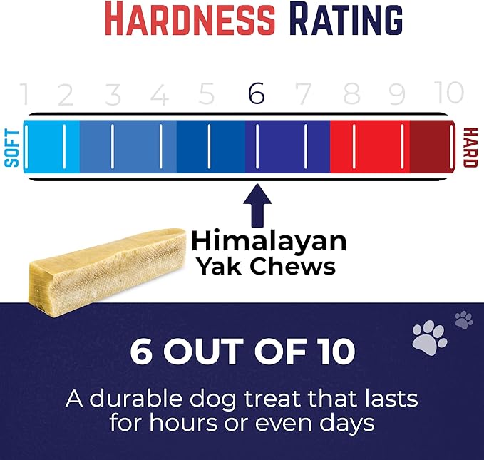 Devil Dog Pet Co. Himalayan Yak Cheese Dog Chews, Large - 3 Pack, 100% Natural & Healthy, Lactose-Free, Long-Lasting Dog Treats, Premium Yak Milk Chew Bones for Dogs
