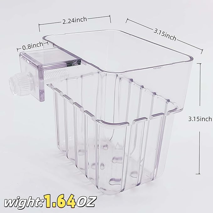 ARREBOL 2 Pack Clear Aquarium Plant Holder Top Hanging Fish Tank Plant Holders Fits up to 0.8in Tank Edges
