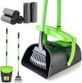 MXF Pooper Scooper Swivel Bin & Rake Kit with 100 Waste Bags, 36.6" Long Handle Dog Poop Scooper with Bag Attachment for Large Medium Small Dogs, Poop Scooper for Lawn Yard Dog Kennel