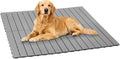Veehoo Outdoor Flooring Decking for Dog Kennels, 4' x 4' Waterproof Dog Training Platform, Portable Deck for RV, Pet Enclosures,Grey (24 x 12 inches, 8PCS)