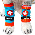 PawFlex Comfy Paws Cotton Nonslip Protective Leggings for Dogs | Medical Pet Sleeve for Dogs Legs with Non-Slip Silicone Grip at Inner Cuffs and Adjustable Strap for No Twisting or Sliding Down