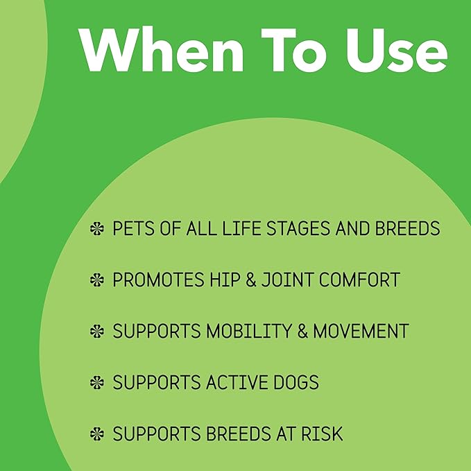 InClover Connectin Natural Hip & Joint Supplement for Dogs with Glucosamine, Chondroitin & Hyaluronic Acid - Powder for Dog Mobility, Comfort & Active Lifestyle Support, 23oz