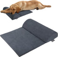 Dog Bolster Pillow with High Resilience Foam, Headrest for Medium Small Dogs, Benefit for Cervical Vertebra and Neck, Easy to Carry, Machine Washable Cover＆Easy to Clean(Medium)