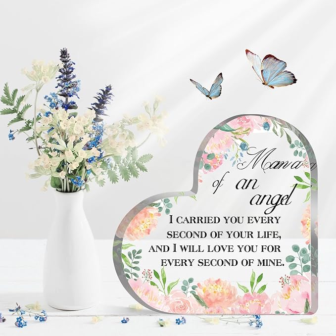 Miscarriage Gifts for Mothers Mom Bereavement Remembrance Miscarriage Acrylic Keepsake for Loss of Infant Baby Pregnancy Loss Gifts Grief Sympathy Memorial Table Decorations