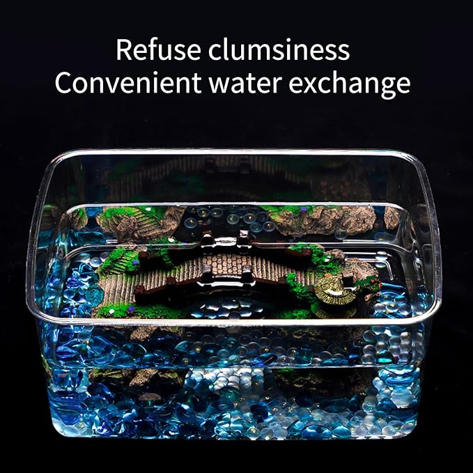 Transparent Acrylic Fish Tanks Large Capacity Aquarium for for Axolotls, Newts Clear Acrylic Aquarium Tanks, 36*25*15.5cm, as the pic show
