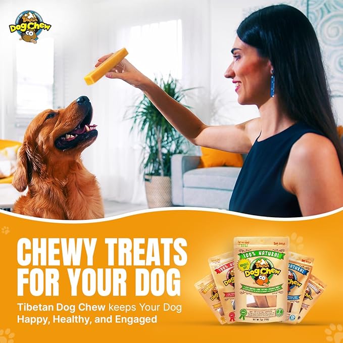 Tibetan Dog Chew Yak Cheese Sticks - Natural, Handmade Treats for Jumbo Dogs, Long-Lasting Entertainment, Perfect for Aggressive Chewers, Rawhide-Free, Grain-Free, Gluten-Free, 2 lb Bulk Jumbo