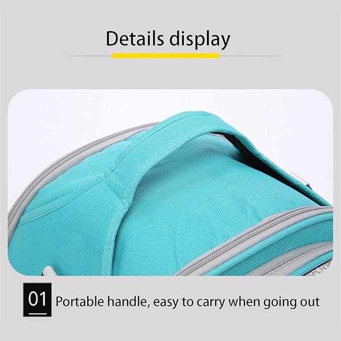 Parrot Carrier Travel Bird Carrier 12 * 8 * 10in Panoramic View with Plush Mat Metal Tray Grid Foot Pad for Parrot Hamster Hedgehog Rabbit Sugar Glider (Black)