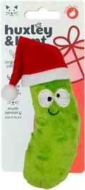 Huxley & Kent Plush Cat Toy - Holiday Interactive Catnip Toy for Cats & Kittens - Soft with Crinkle & Catnip - Fun Indoor Play - Dilly Claus