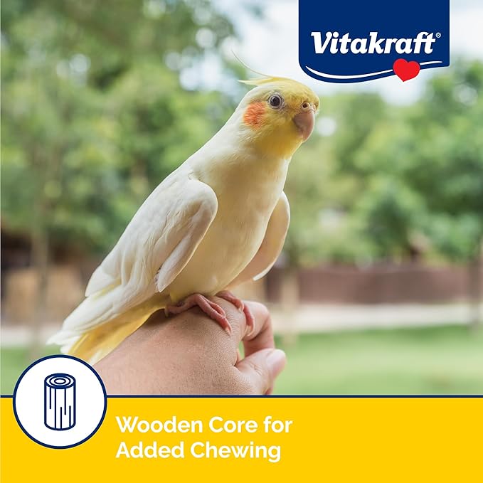 Vitakraft Crunch Sticks Golden Honey Flavor Bird Treat for Cockatiels (2 Sticks), 3.5 oz (Pack of 2)