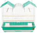 Prevue Hendryx SP1804TR-2 Triple Roof Bird Cage, Teal and White, 1/2"