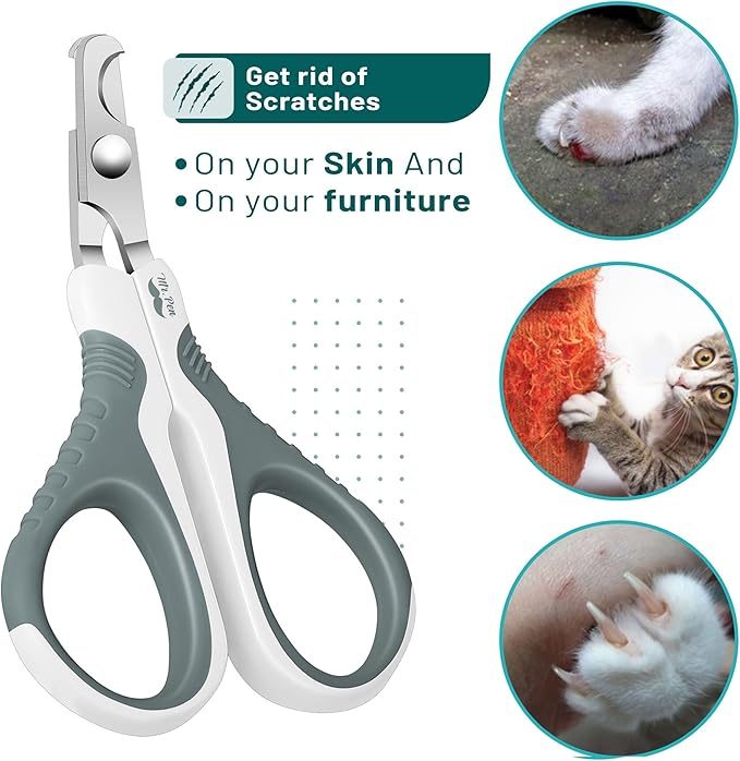 Mr. Pen Cat Nail Trimmer - Cat Nail Clippers - Olive - Stainless Steel Blades - Safe & Easy Nail Trimming for Cats of