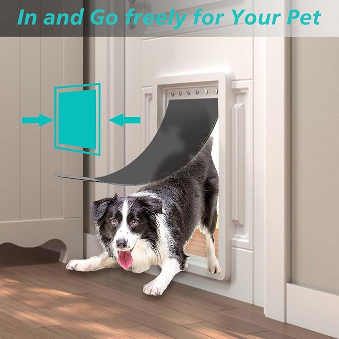 2PACK Extra Large Dog Door Replacement Flaps with Screws - Pet Door Replacement Flap Compatible with Petsafe Freedom Doggie Doors Replacement Flaps PAC11-11040 13 1/8" X 24 7/8", Flexible, No Warped