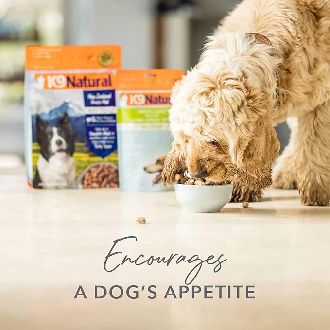 K9 Natural Freeze Dried Dog Food Topper with Verified Ingredients, Organ Meat Blend for Digestive Support, Human-Grade Freeze Dried Puppy Food & Dog Topping, Lamb Green Tripe, 2oz