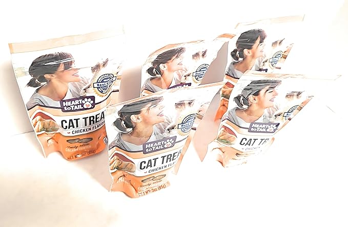 Chicken Flavored Cat Treats Crunchy Outside Creamy Inside 5-Pack
