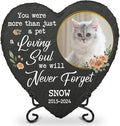 DOPTIKA Personalized Cat Memorial Stones with Photo, Cat Memorial Gifts for Loss of Cat, Pet Sympathy Gift, Cat Garden Decor, Pet Memorial Stone for Dogs, Cats, Cemetery Decorations for Grave