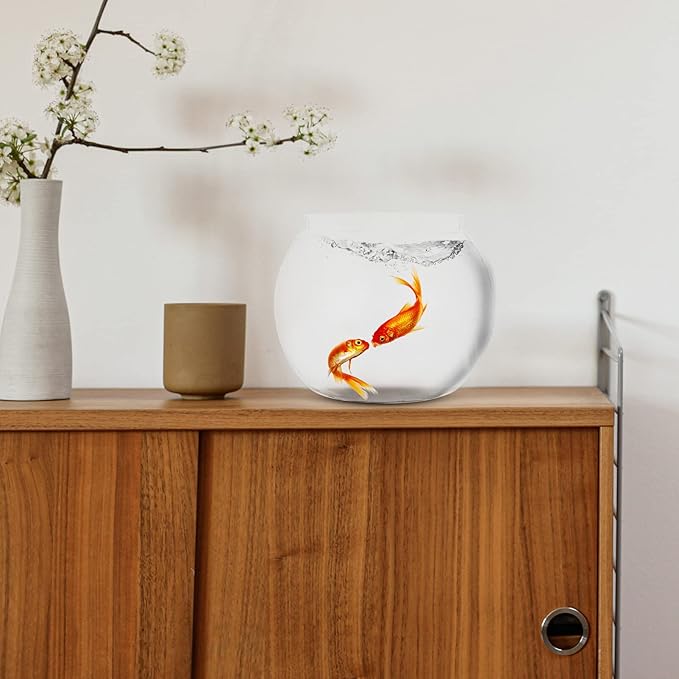 Plastic Bubble Bowl Goldfish Bowl 3 Gallon Fish Tank Glass Hydroponic Globe Flower Vase Centerpiece s Fish Tank Clear Desk Top Decor Fish Keeper Office Turtle Hydroponics The Pet