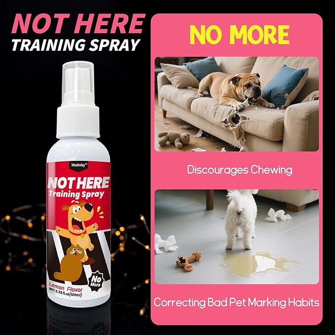 Dog Pee Spray Set, Includes Here Potty & Not Here Training Spray, Potty Training Spray for Dogs, Helps Dogs Develop Proper Potty Habitss (3.38 fl oz Each)
