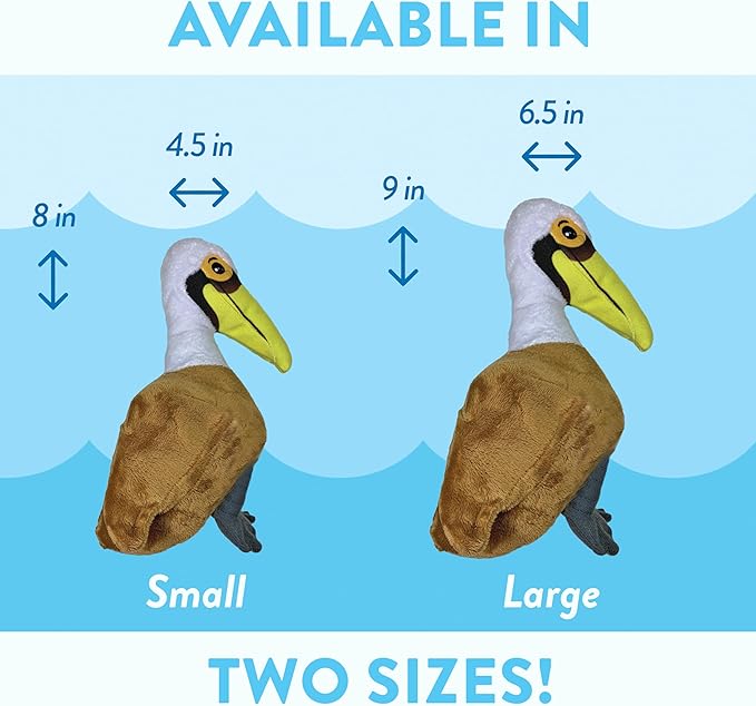 Spunky Pup Clean Earth Plush Pelican | Made from 100% Recycled Water Bottles | Large