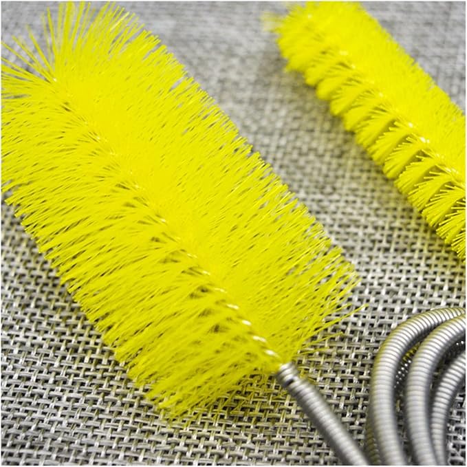 90/155/200CM Aquarium Cleaning Brush for Hose Air Tube Stainless Steel Flexible Double Ended Pipe Brush Fish Tank(Blue,200cm)