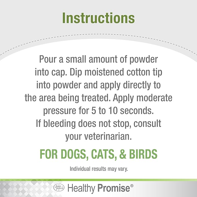 Four Paws Healthy Promise Pet Blood Stopper Powder 0.5 Oz. (Pack of 3)