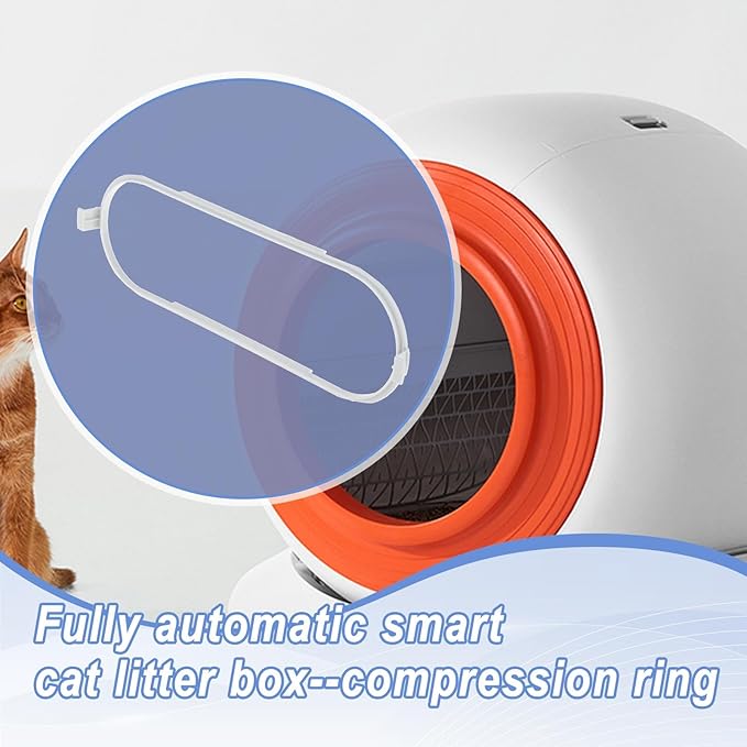 Cat Litter Tray Waste Collector for Automatic Self-Cleaning Boxes Replacement Accessory Parts PP Material- Pressure Ring