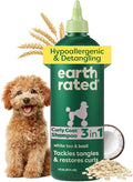 Earth Rated Dog Detangler Shampoo & Conditioner, Hypoallergenic 3-in-1 for Dogs & Puppies, Deodorizing, 98.5% Natural Origin Ingredients, for Doodles & Poodles, 16 oz