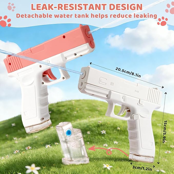 2 Pack Squirt Spray for Cats Dogs Training Squirt for Cats Deterrent Water Spray Pistols for Dogs Pets Training, Detachable Water Tank Design for Reduced Leaks