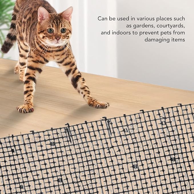 Cat Scat Mat, Pet Deterrent Training Mat Cats Dogs Digging Spikes Deterrent Outdoor Mat for Home Garden Yard
