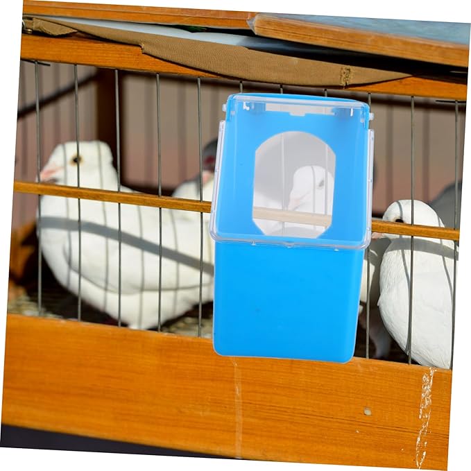Thick Pigeon Hanging Feeder with Lid 5.5 Inch Multifunctional Bird Feeding Basin for Cage Easy to Clean and Hang Suitable for Pigeons Parrots and Small Pet Birds