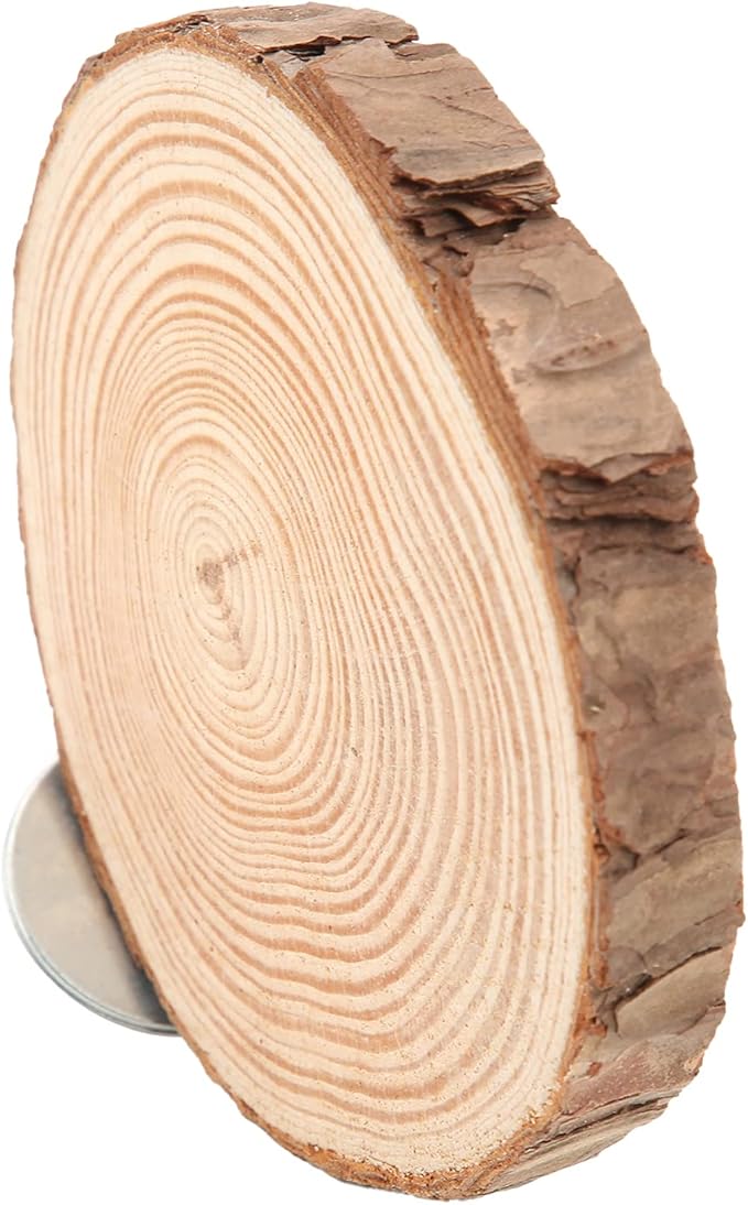 Round Wooden Spring Bird Board, Parrot Perches Stand Toy Bird Parrot Perch for Small Parakeets Cockatiels Hamster Cage Accessories (6cm)