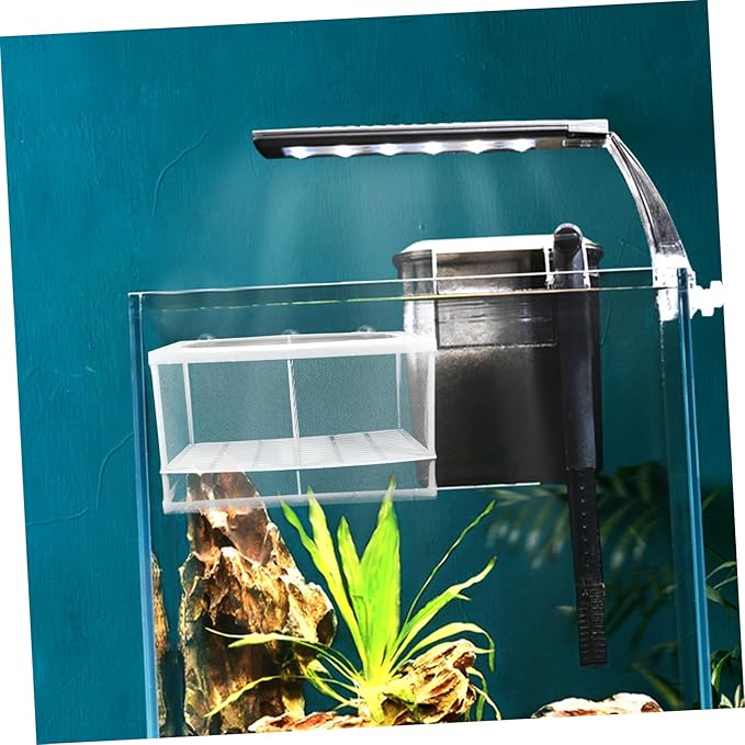 Happyyami 2pcs Aquarium Fish Breeding Box with Suction Cups Multifunctional Isolation Divider for Newborns and Pregnant Fish