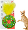 Huxley & Kent Plush Cat Toy - Holiday Interactive Catnip Toy for Cats & Kittens - Soft with Crinkle & Catnip - Fun Indoor Play - Lit Donut