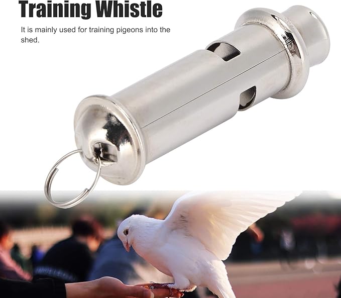 Pigeons Whistle, Silver Training Whistle, with Lanyard Mini Portable Anti‑ for Pigeons for Young Pigeons for Bird for Homing Pigeon