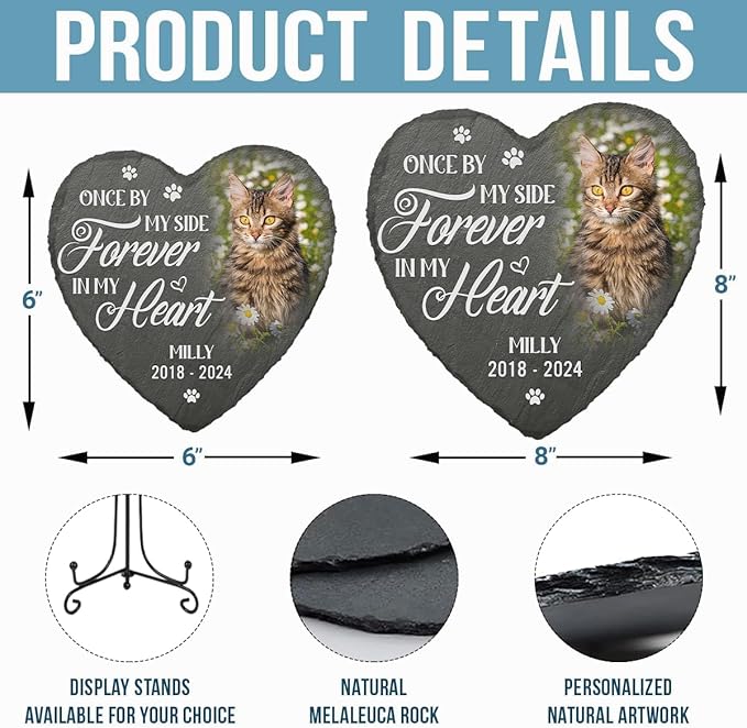 DOPTIKA Custom Photo You Would Have Lived Forever Personalized Photo Cat Memorial Gifts for Loss of Cat, Cemetery Decorations for Grave, Cat Sympathy Gifts, Cat Garden Decor, Pet Memorial for Cats
