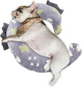 Dog Calming Pillow - Cute Soft Animal Pillow for Dogs, Cats, Kids, Adults, Washable Cozy Relaxing Pet Bed Pillow, Glow in The Dark Dog Neck Pillow (Grey, Medium)