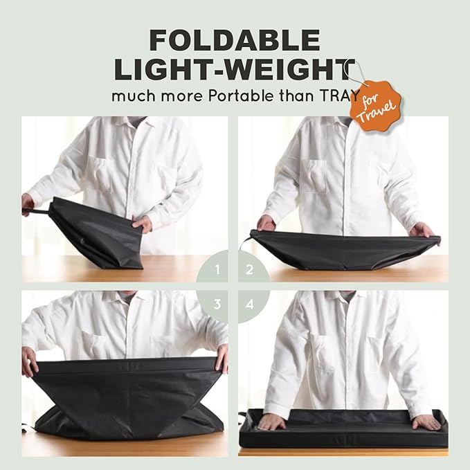 Large Portable Dog Pee Pads Holder for Travel, Puppy Pad Holder Foldable Liner Base 33''x23'' Training Pad Holder with Fixing Clips, Dog Litter Box Waterproof, Easy Clean,Indoor Potty