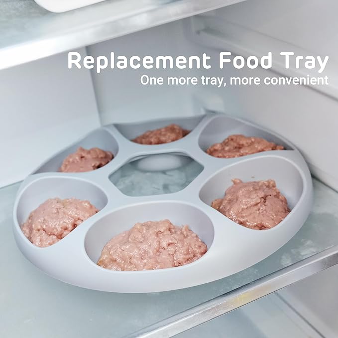iPettie Replacement Food Tray for Donut Frost Automatic Cat Feeder, 6 Isolated Portions for Wet and Dry Food, BPA-Free, Waterproof