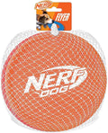 Nerf Dog Nylon Flyer Dog Toy, Flying Disc, Lightweight, Durable and Water Resistant, Great for Beach and Pool, 9 inch diameter, for Medium/Large Breeds, Two Pack, Orange and Red (8959)