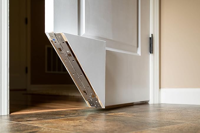 Kitty Korner Cat Door (Righthand Kit) The Original Patented Kitty Korner Slidelock Hinge Designed to Work for Interior Doors.