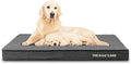 The Dog’s Bed Orthopedic Memory Foam Dog Bed Mattress, Plush Fabric, Grey Plush, XL, 4-Inch