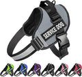 JSXD Dog Harness,No-Pull Service Dog Harness with Handle Adjustable Outdoor Pet Dog Vest 6M Reflective Nylon Material Vest for Breeds,Easy Control for Small Medium Large Dogs
